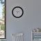 Clockswise Decorative Classic Black Round Wall Clock For Living Room, Kitchen, Dining Room, Plastic QI004510.BK - alternate 8